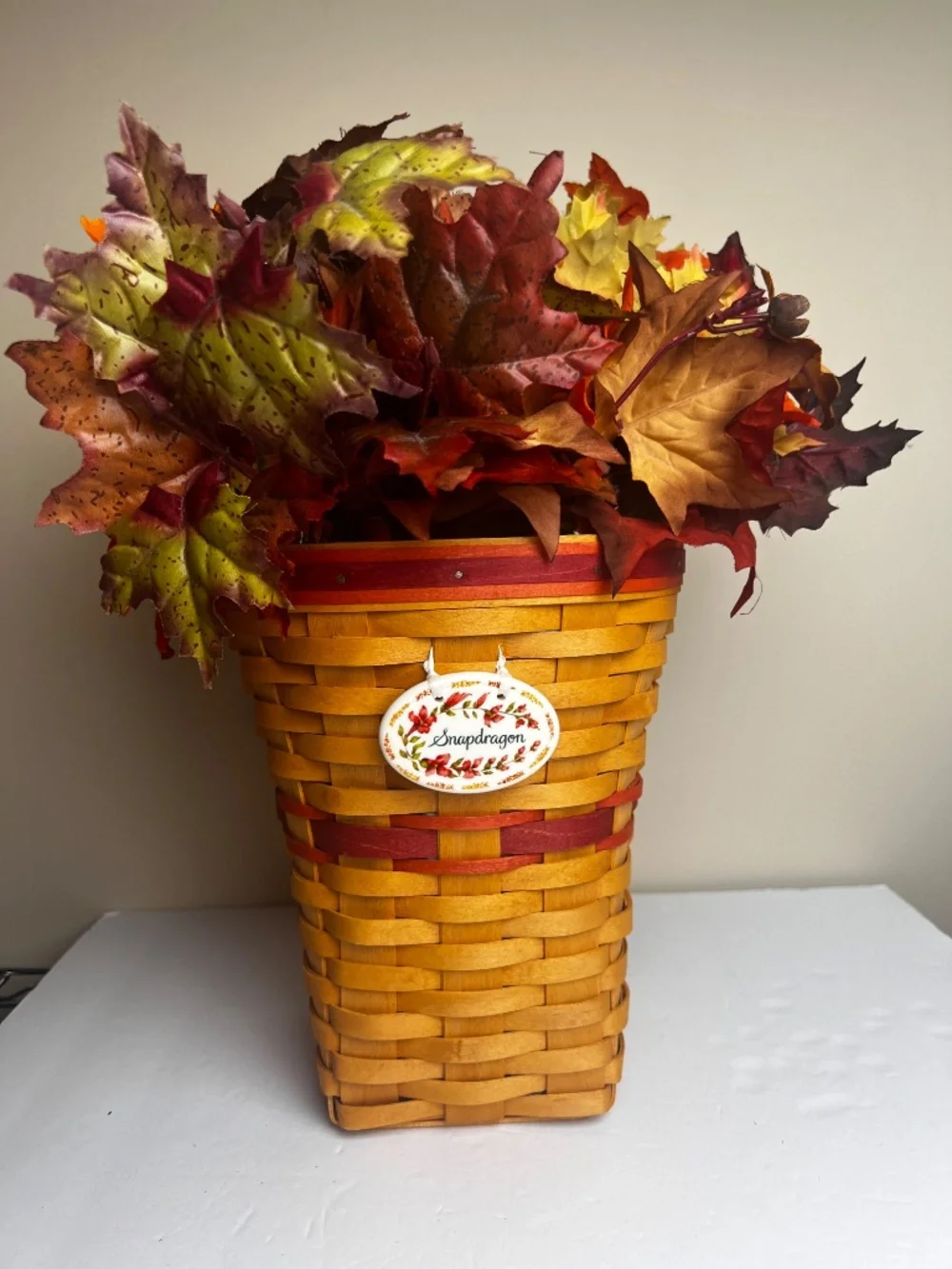 1998 Longaberger Snapdragon Basket liner protector flowers